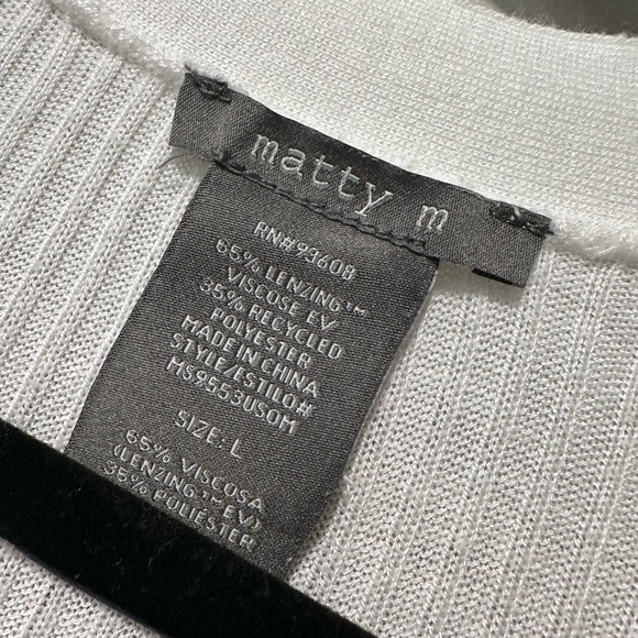 Matty M White Open-Front Ribbed Cardigan - Picture 2 of 3